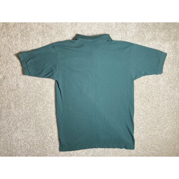 VTG Mashal Fields Logo 1897-1997 Cotton Collared Polo Shirt Green Size L Mens - Picture 3 of 6